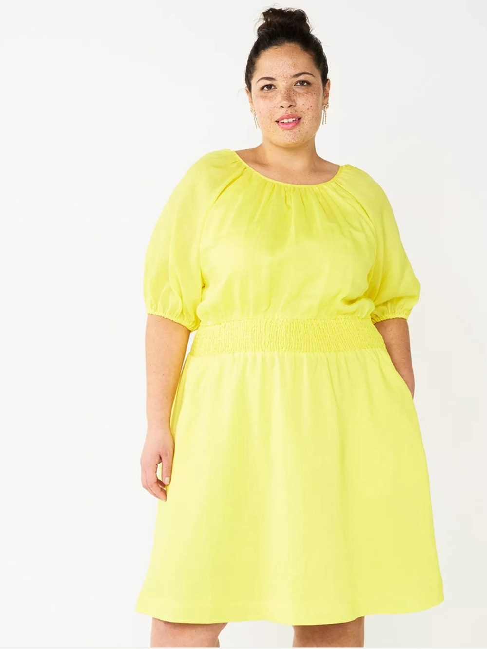 Draper James Plus Size Linen Blend Dress Size 2X